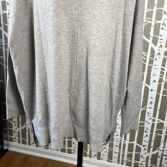 NEW Dreamers Mocha Brown Boxy Fit Dropped Shoulder Split Hemline Sweater sz M - Picture 4 of 15